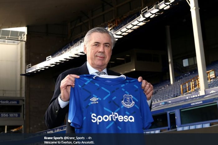 Pelatih baru Everton, Carlo Ancelotti.