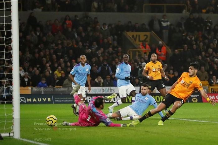 Wolverhampton Wanderers mengalahkan Manchester City dalam laga Liga Inggris di Molineux, 27 Desember 2019.