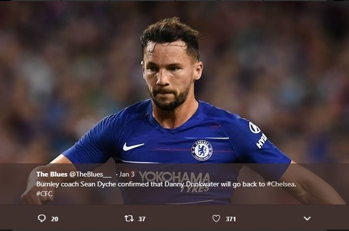 Burnley memulangkan Danny Drinkwater ke Chelsea setelah masa peminjamannya habis, Senin (6/1/2020).