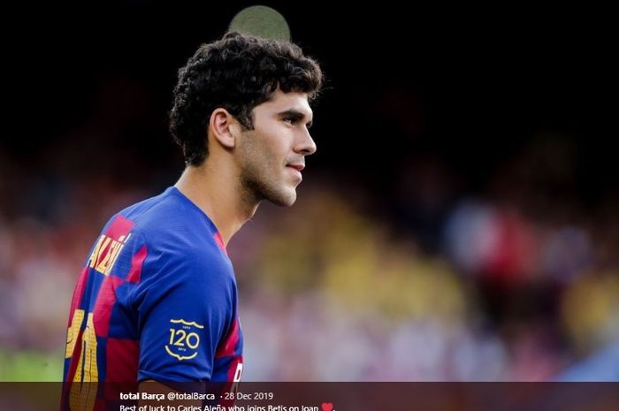 Gelandang tengah muda milik Barcelona, Carles Alena.