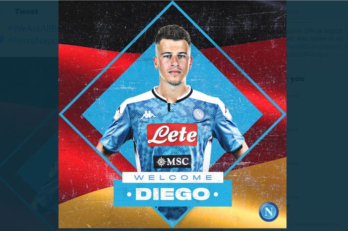 Diego Demme, resmi direkrut Napoli dari RB Leipzig.