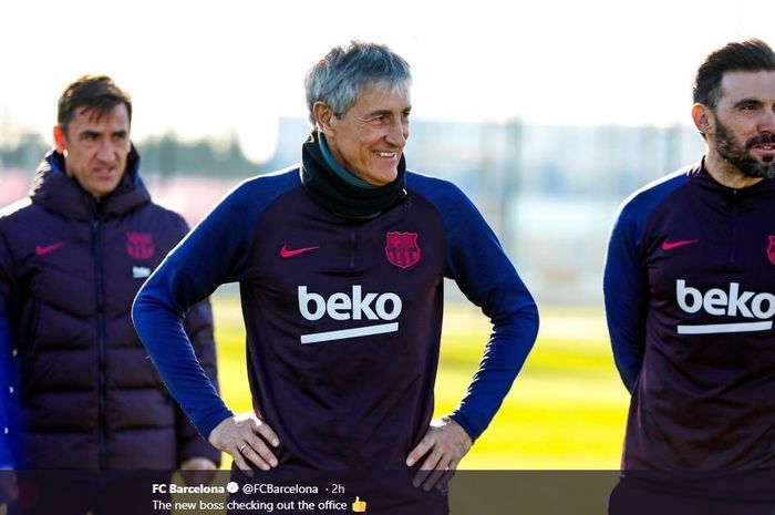 Quique Setien, ditunjuk menjadi pelatih baru Barcelona menggantikan Ernesto Valverde.