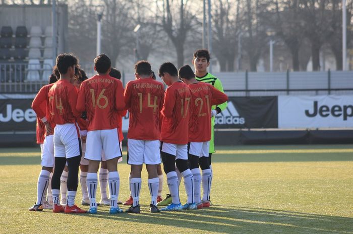 Skuat Garuda Select saat menghadapi Juventus U-17, Kamis (16/1/2020) malam WIB.