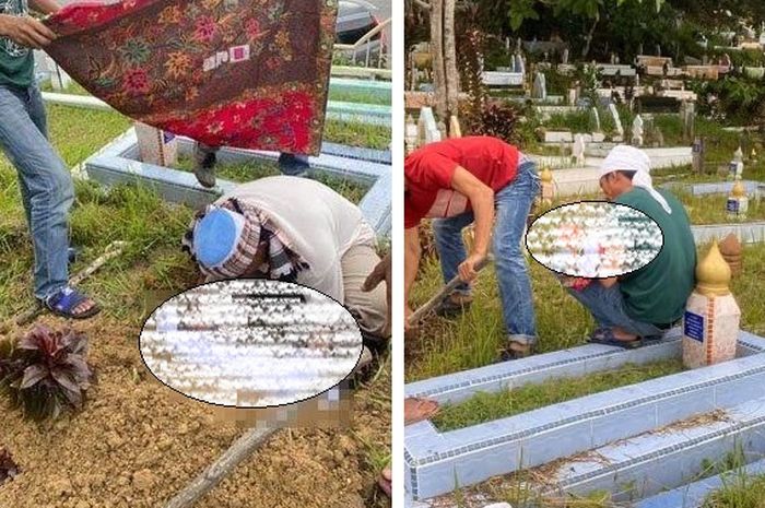 Viral foto-foto pria tak punya tempat kuburkan bayinya