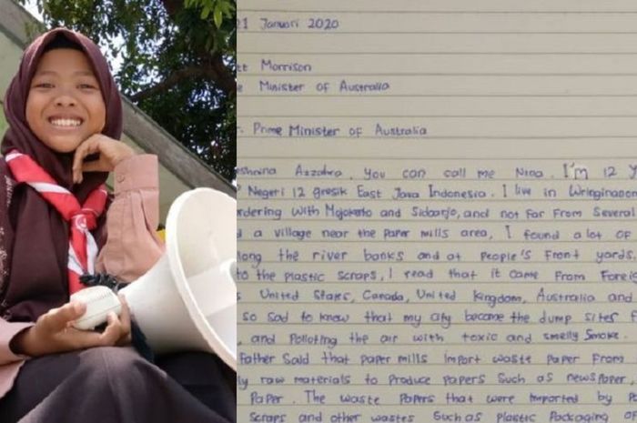Nina, penulis surat kepada Duta Besar Australia