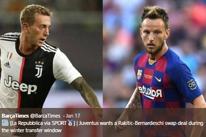 Rumor transfer pertukaran pemain antara Bernardeschi-Rakitic yang dilakukan oleh Barcelona dengan Juventus