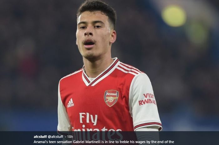 Wonderkid Arsenal, Gabriel Martinelli, minim bermain di Liga Inggris musim 2020-2021, Mikel Arteta meminta fans Arsenal untuk bersabar.