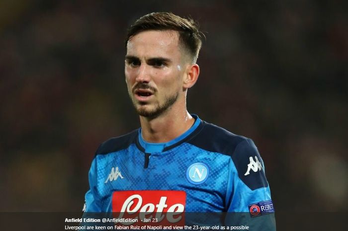 Gelandang tengah Napoli, Fabian Ruiz.