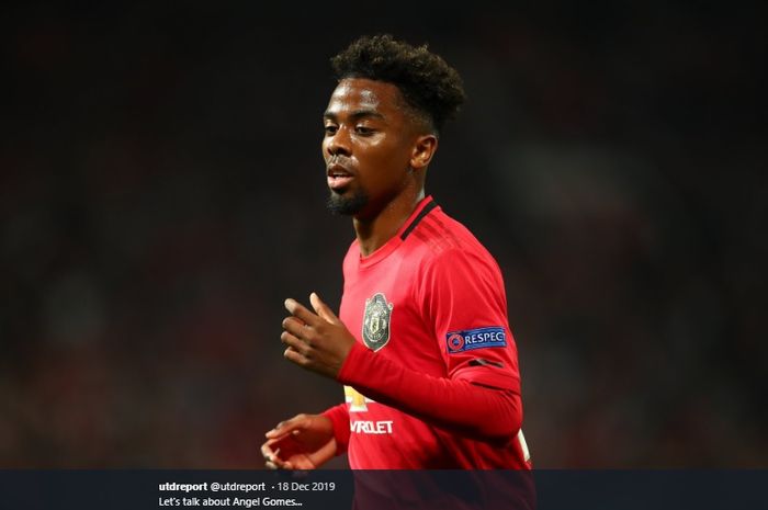 Gelandang serang muda milik Manchester United, Angel Gomes.