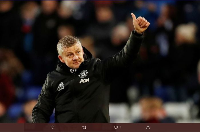 Solskjaer tampil percaya diri usai Manchester United raih kemenangan telak dengan enam gol tanpa balas lawan Tranmere Rovers