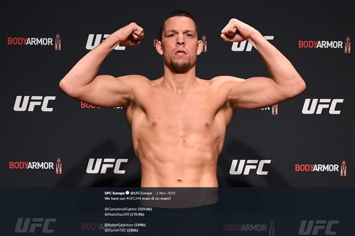 Petarung UFC asal Amerika Serikat, Nate Diaz. 