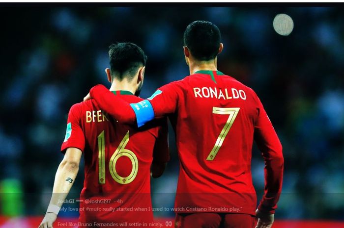 Dua pemain Manchester United, Cristiano Ronaldo dan Bruno Fernandes, bertekad untuk membawa timnas Portugal melenggang ke Piala Dunia 2022.