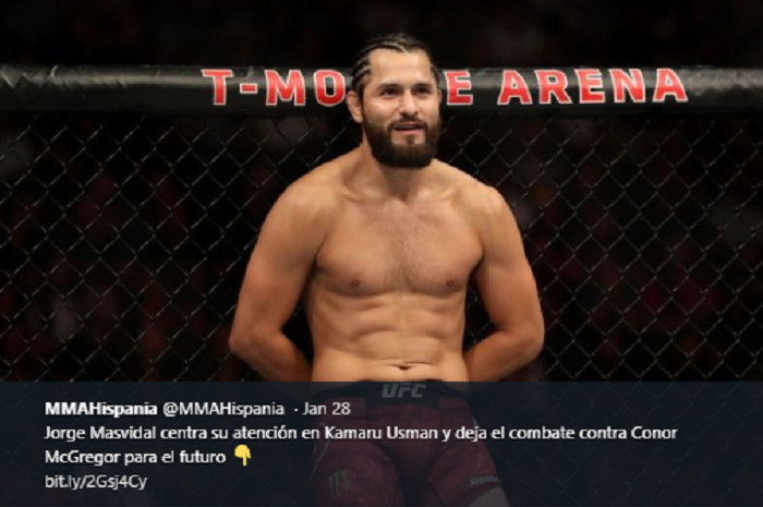 Petarung Amerika Serikat, Jorge Masvidal berkesempatan masuk di UFC 251 (11/7/2020) mendatang.