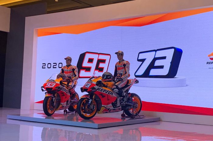 Peluncuran tim Repsol Honda bersama Marc Marquez dan Alex Marquez di Jakarta menjelang MotoGP musim 2020. Repsol Honda tahun ini akan melakukan peluncuran tim secara virtual menjelang tes pramusim di Sirkuit Mandalika.
