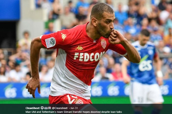 Striker AS Monaco pinjaman dari Leicester City, Islam Slimani.