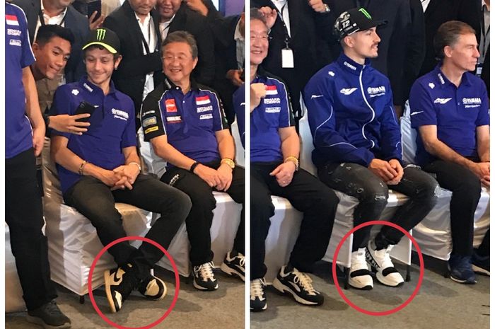 Lagi Main ke Indonesia, Sneakers Valentino Rossi dan Maverick Vinales Curi  Perhatian - Semua Halaman - Hai