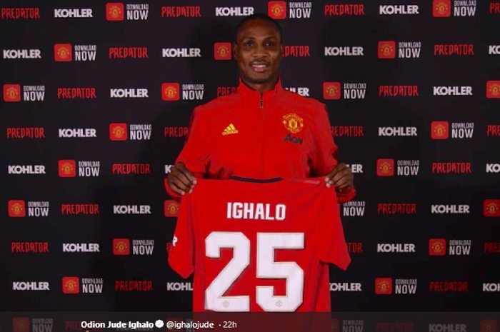 Striker pinjaman Manchester United, Odion Ighalo.