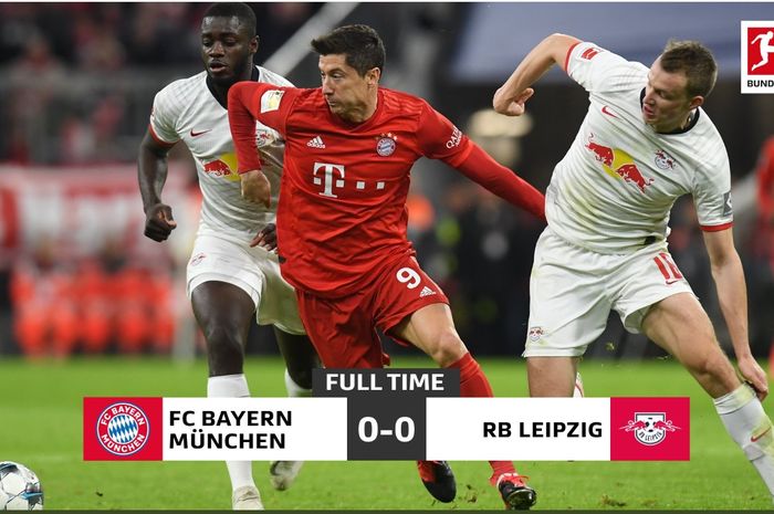 Bayern Muenchen ditahan RB Leipzig 0-0 pada pekan ke-21 Bundesliga, Minggu (9/2/2020) di Allianz Arena.