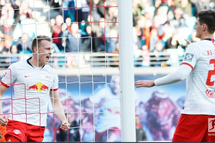 Lukas Klostermann dan Patrik Schick membawa RB Leipzig mengalahkan Werder Bremen pada pekan ke-22 Bundesliga, Sabtu (15/2/2020) di Red Bull Arena.