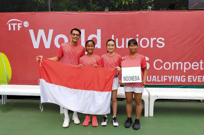 Skuad Indonesia pada pra-kualifikasi zona Asia-Oceania Kejuaraan Dunia Tenis Junior 2020, Senin (17/2/2020)