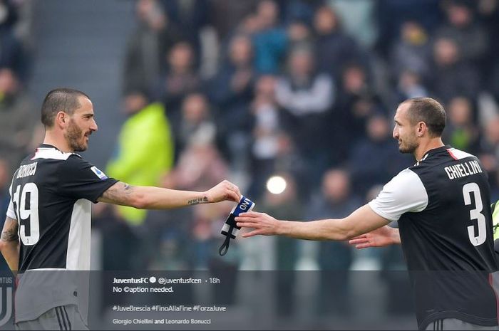 Momen comeback Girogio Chiellini di laga Juventus kontra Brescia, Minggu (16/2/2020).