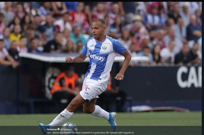 Martin Braithwaite saat membela CD Leganes.