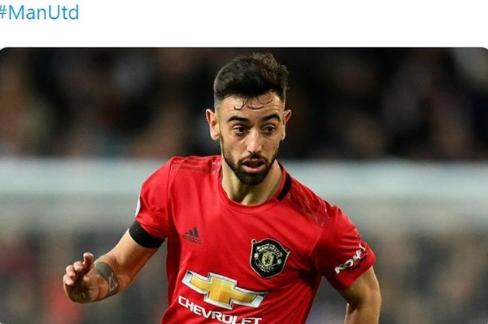 Gelandang anyar Manchester United, Bruno Fernandes,.