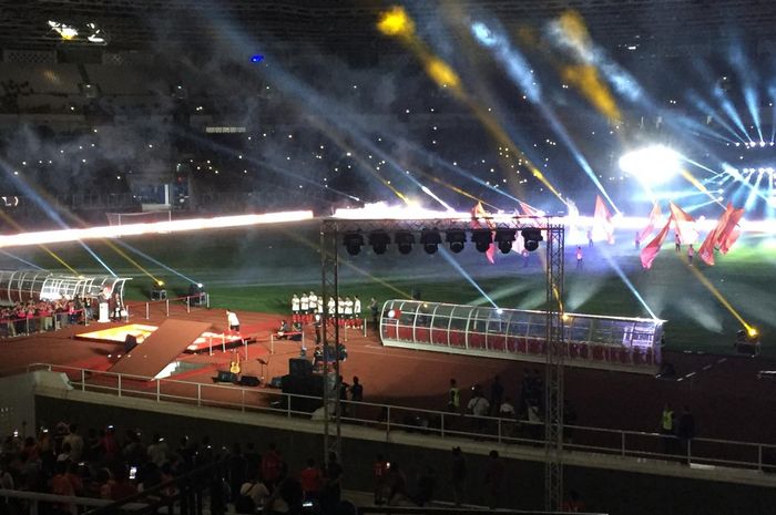 Persija Jakarta menggelar launching tim di Stadion Utama Gelora Bung Karno, Minggu (23/2/2020).