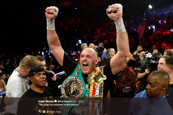 Raja tinju kelas berat versi WBC dan The Ring, Tyson Fury.