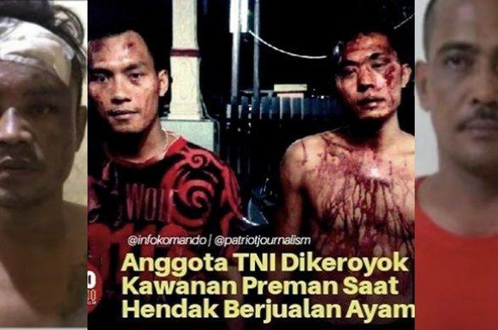 Seorang anggota TNI dikeroyok preman pasar