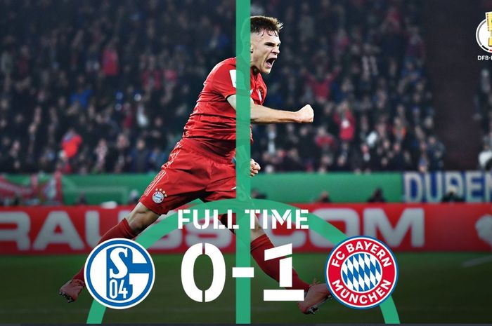 Bayern Muenchen mengalahkan Schalke 04 dengan skor 1-0 pada babak perempat final DFB Pokal, Selasa (3/3/2020) di Veltins Arena.