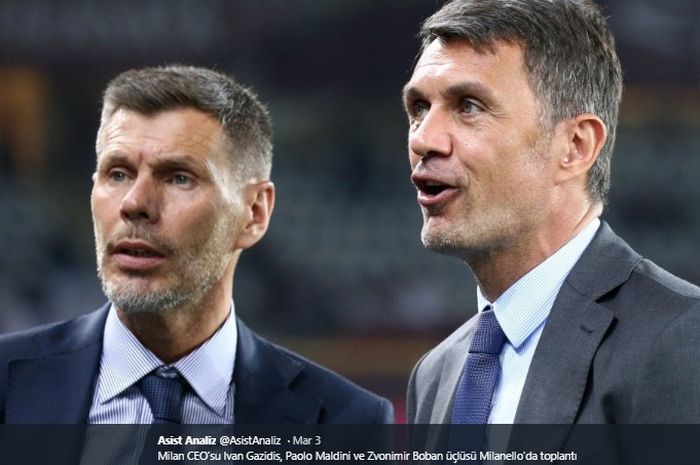 Dua legenda hidup AC Milan yang menduduki posisi penting di klub, Zvonimir Boban dan Paolo Maldini. 