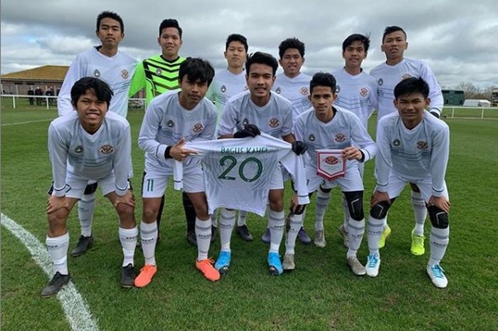 Garuda Select saat menghadapi Bournemouth U-18, Selasa (11/3/2020), mendedikasikan laga itu untuk Bagus Kahfi.