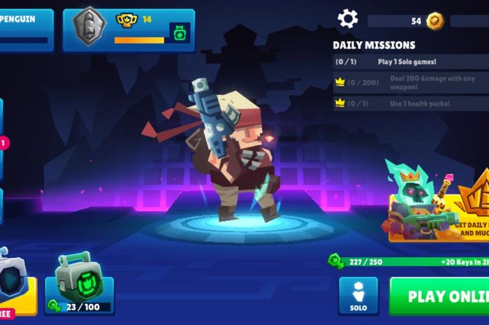 Battle League, a lightweight Battle Royale game with a 2-dimensional look