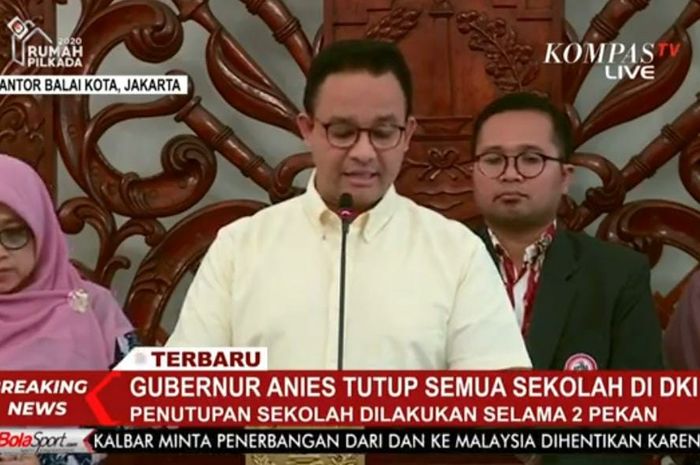 Gubernur Jakarta Liburkan Semua Sekolah Di DKI Jakarta Selama 2 Minggu