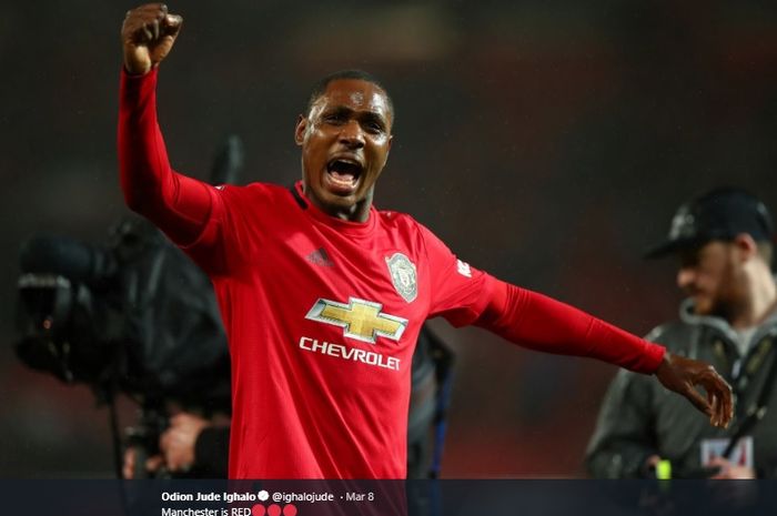 Striker pinjaman Manchester United dari Shanghai Shenhua, Odion Ighalo.