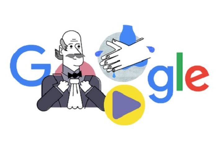 Google Doodle Menampilkan Ilustrasi Cuci Tangan dan Ignaz Semmelweis