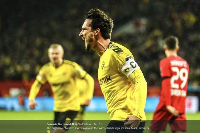 Pemain bertahan Borussia Dortmund, Mats Hummels.