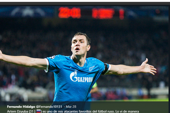 Bomber Zenit St Petersburg, Artem Dzyuba.