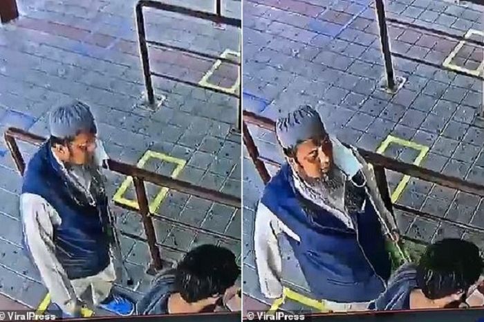 Pria yang tewas terekam cctv