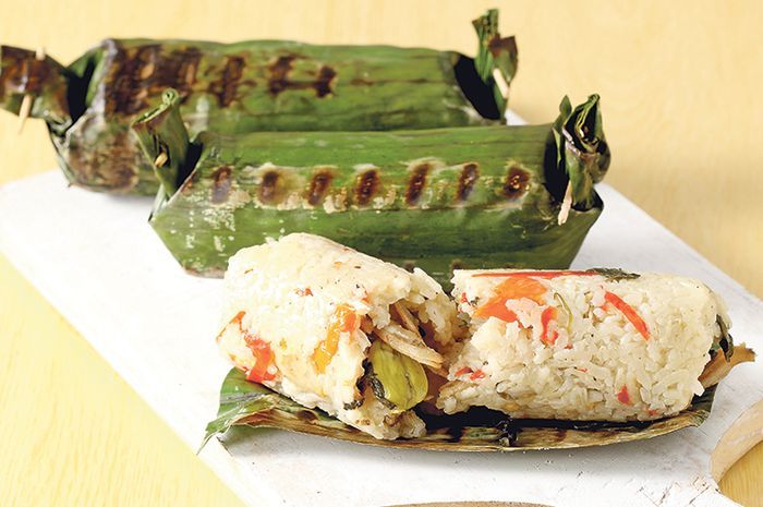 Nasi Bakar Teri Kencur