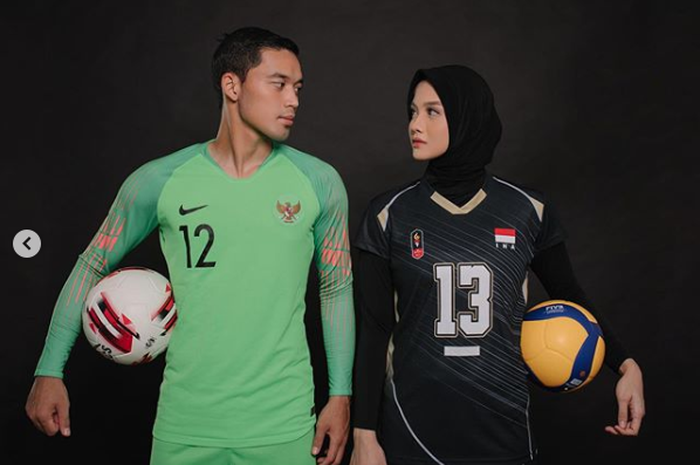 Kiper Borneo FC, Mochammad Dicky Indrayana resmi menikahi atlet voli timnas Indonesia, Tri Retno Mutiara Lutfi