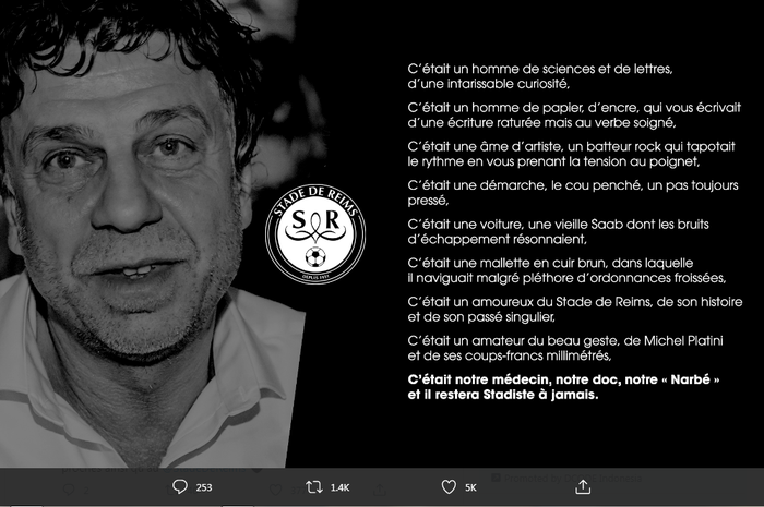 Dokter klub Stade de Reims, Bernard Gonzalez, meninggal dunia karena bunuh diri setelah dinyatakan positif terinfeksi virus corona.