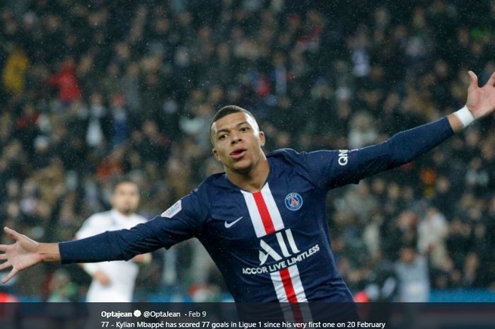 Penyerang muda Paris Saint-Germain, Kylian Mbappe.