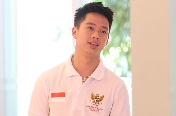 Pebulu tangkis ganda putra Indonesia, Kevin Sanjaya Sukamuljo.