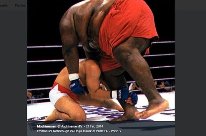 Petarung UFC 76 Kg, Daiju Takase Vs Pegulat Sumo 272 Kg, Emmanuel Yarkbrough di tahun 1998.