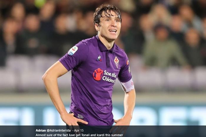 Winger Fiorentina, Federico Chiesa tengah menjadi incaran klub-klub top Eropa seperti Manchester United, Juventus, dan Inter Milan.