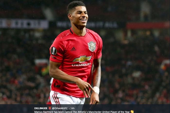 Penyerang muda Manchester United, Marcus Rashford.