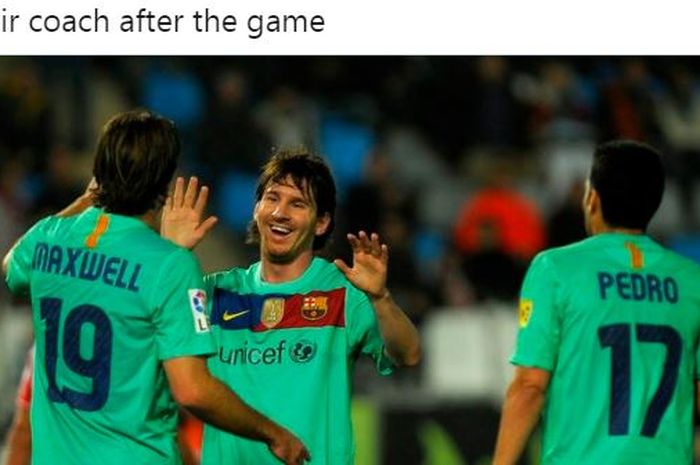 Ada alasan mulia di balik keputusan megabintang Barcelona, Lionel Messi, memberikan enam kostum pemain El Barca saat gelandang Almeria, Fabian Vargas, cuma meminta seragam miliknya saja.