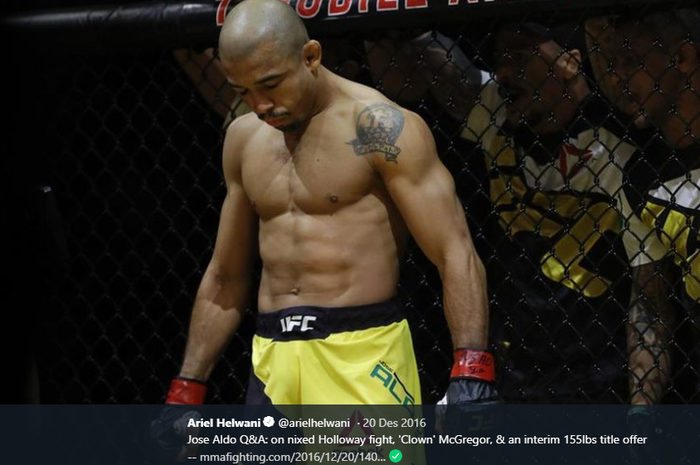 Petarung UFC asal Brasil, Jose Aldo. dikalahkan Conor McGregor setelah 8 tahun tak terbantahkan.